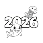 coloriage 2026 à imprimer pdf gratuit