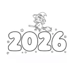 coloriage 2026 à imprimer pour enfant de 10 ans