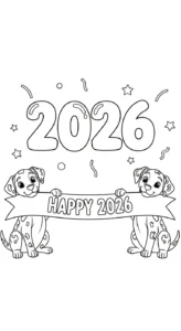 coloriage 2026 pour enfant