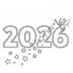 coloriage 2026 à imprimer gratuit