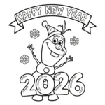 coloriage 2026 pour enfants à télécharger