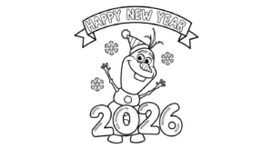 coloriage 2026 pour enfants à télécharger