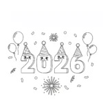 coloriage 2026 à imprimer pour enfants