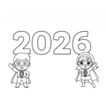 coloriage 2026 pour enfant