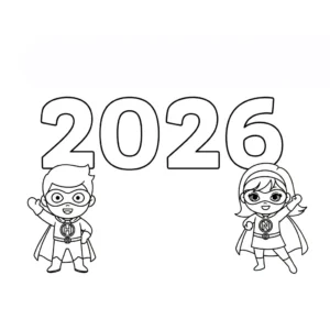 coloriage 2026 pour enfant