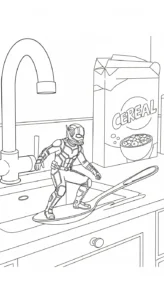 coloriage Ant Man à imprimer gratuit