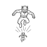 coloriage Ant Man pour enfant de 10 ans