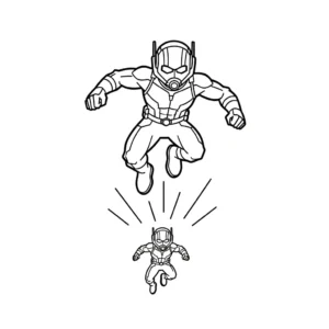 coloriage Ant Man pour enfant de 10 ans