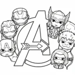 coloriage Avengers et dessin a imprimer