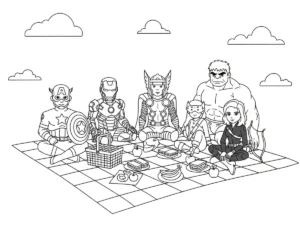 coloriage Avengers a dessiner et imprimer