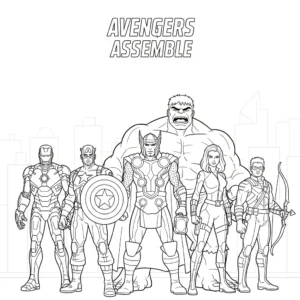 a imprimer coloriage Avengers gratuit