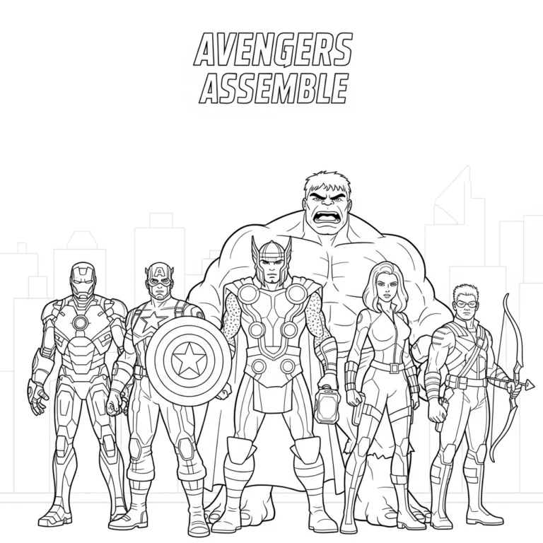 Tranh tô màu Avengers