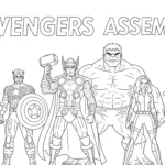 coloriage Avengers et apprentissage