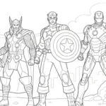 coloriage Avengers a imprimer