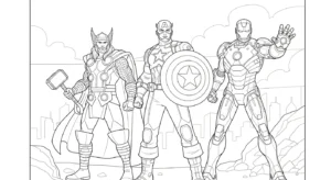 coloriage Avengers a imprimer