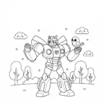 coloriage Bumblebee à imprimer pour enfant de 6 ans