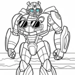 coloriage Bumblebee a imprimer pour enfant de 4 ans