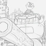 coloriage Dog Man à imprimer pour enfant de 2 ans