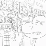 coloriage Dog Man à imprimer pour enfant de 10 ans