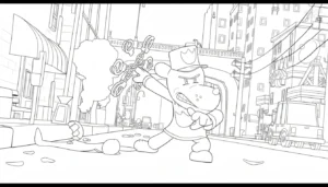 coloriage Dog Man pour enfant de à imprimer
