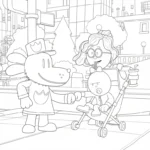 coloriage Dog Man à imprimer pour enfant de 2 ans