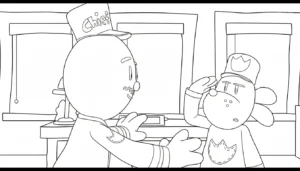 coloriage Dog Man pour enfant de 6 ans