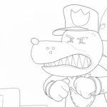 imprimer coloriage Dog Man