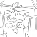 coloriage Dog Man à imprimer pour enfant de 6 ans
