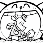 coloriage Dog Man à imprimer pour enfant de 7 ans