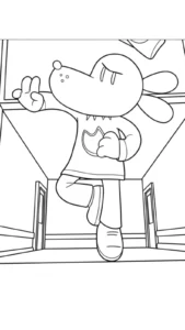 coloriage Dog Man pour enfant de à imprimer