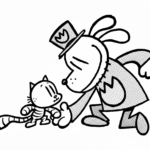 coloriage Dog Man a imprimer pour enfant de 4 ans