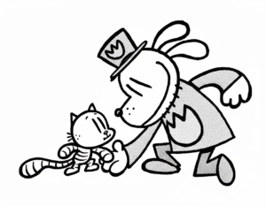 coloriage Dog Man a imprimer pour enfant de 4 ans
