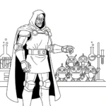 coloriage Dr Doom à imprimer pdf gratuit