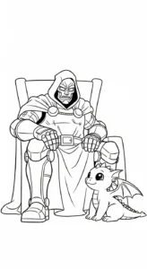 coloriage Dr Doom pour enfant de 10 ans
