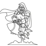coloriage Dr Doom a colorier en ligne gratuitement