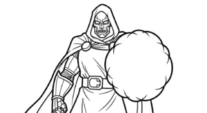 coloriage Dr Doom à imprimer gratuitement