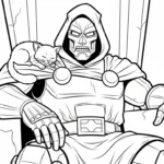 coloriage Dr Doom a colorier en ligne gratuitement