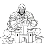 coloriage Dr Doom pour bebe a imprimer