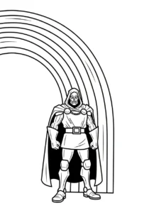coloriage Dr Doom à imprimer pour enfant de 8 ans