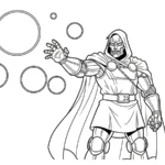 coloriage Dr Doom à imprimer pour enfant de 8 ans