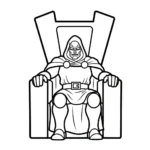 imprimer coloriage Dr Doom pour enfant