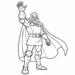 coloriage Dr Doom pour enfants a imprimer