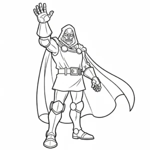 coloriage Dr Doom pour enfants a imprimer