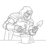 coloriage Dr Doom à imprimer gratuitement pdf