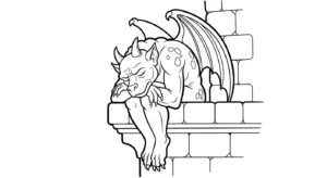 coloriage Gargouille pour enfant de 3 ans