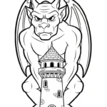 imprimer coloriage Gargouille pour enfant
