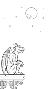 coloriage Gargouille pour enfant de 6 ans