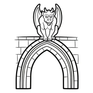 coloriage Gargouille de pour enfants