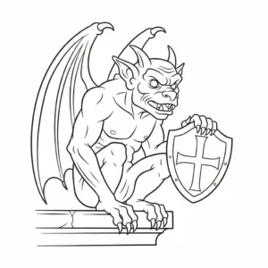 coloriage Gargouille pour enfants