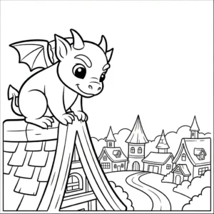 coloriage Gargouille à imprimer pdf